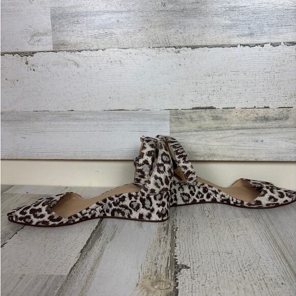 J.Crew Women’s 6.5 Laila Metallic Leopard Print Wedge Sandals Open Toe Low Heel - Picture 5 of 7